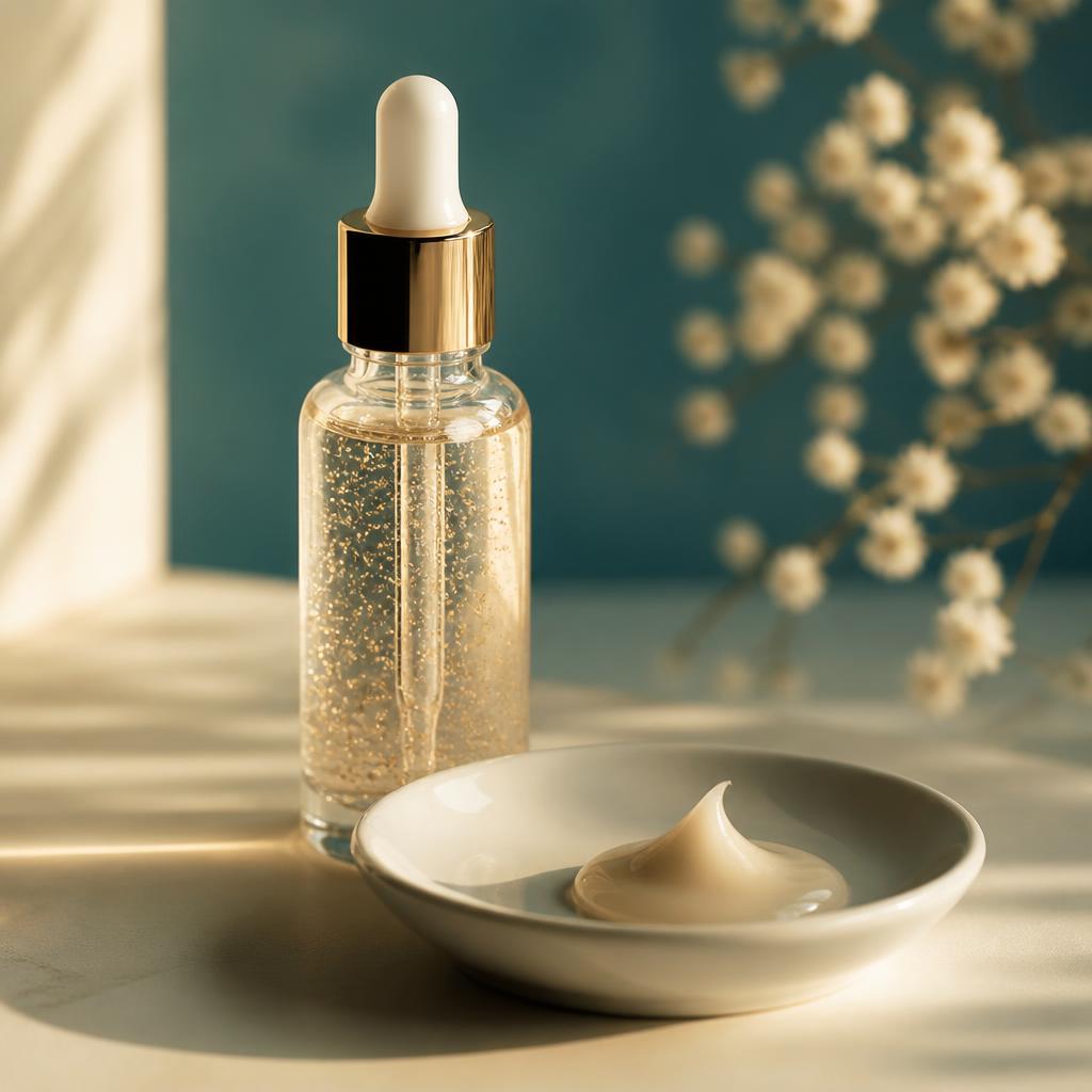 VIREL serum vessel and cream on porcelain